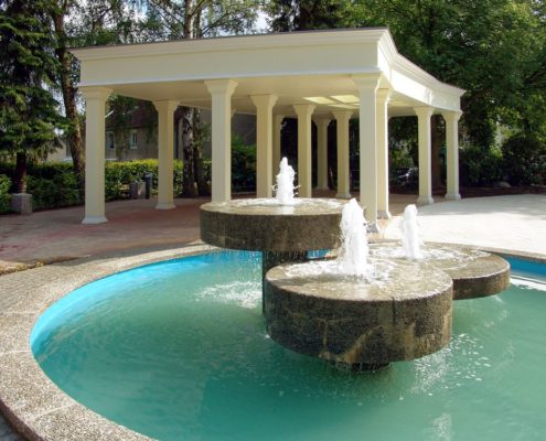 Pavillon im Kurpark der Curator Stiftung zum Heiligen Geist Hospital in Hamburg